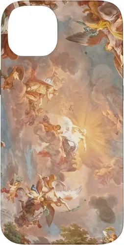 Vista 15 de Funda para iPhone 16, diseño de historia del arte renacentista, diseño de Michelangelo Sky