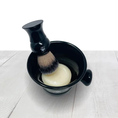 Vista 5 de GENTS Kit de afeitado profesional recto – Juego completo de regalo de 7 piezas con correa de cuero y cuenco de cerámica