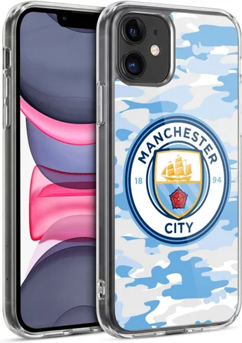 Vista 18 de Head Case Designs Funda de gel con licencia oficial del Manchester City Man City FC Blue Moon Badge Camou [protección de grado militar] compatible