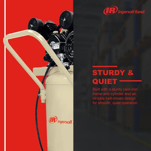 Vista 16 de Ingersoll Rand P1.5IU-A9 2hp 20 gal Compresor de una etapa (115/1) 42663401 Delivers 5.2 CFM at 90 PSI, features a 20-gallon tank and durable