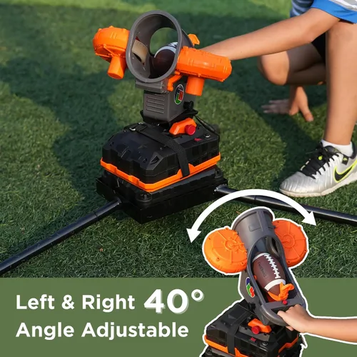Vista 3 de Furlihong 389BH Máquina de Fútbol Americano para Niños y Adolescentes, Lanzador Automático y Manual, 3 Ángulos Ajustables, Oscilación
