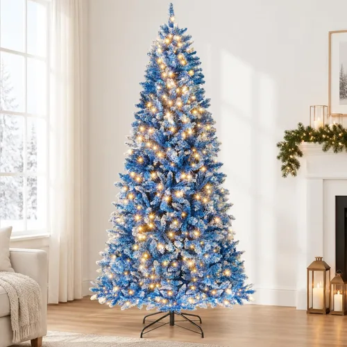 Vista 9 de Árbol de Navidad artificial preiluminado de 8 pies con 420 luces LED