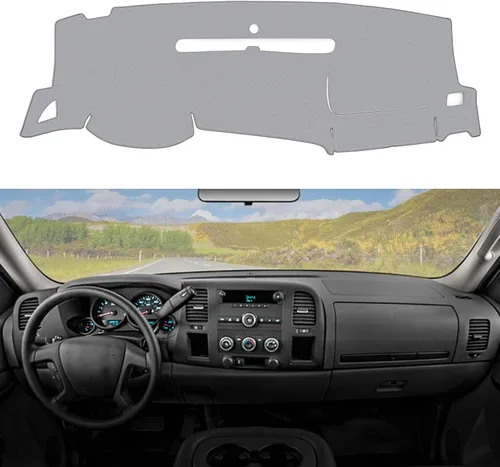 Vista 8 de Tapete para cubierta de salpicadero compatible con Chevy Silverado GMC Sierra 99-06, Chevy Suburban Tahoe GMC Yukon/XL 00-06, Chevy Avalanche 01-06