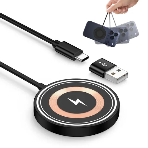 Vista 10 de Cable de carga USB C de 3A de carga rápida, [2 unidades, 6 pies] cable trenzado USB-A a tipo C para iPhone 15 Pro Max Plus, Samsung Galaxy A14 A54