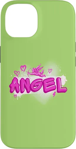 Vista 4 de iPhone 16 Angel y2k Aesthetic 2000s Millennial Nostalgia Pink Graffiti Case