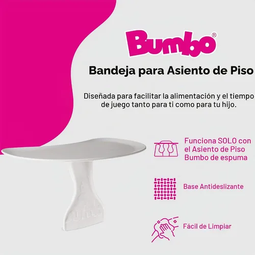 Vista 3 de BUMBO Play Tray – Bandeja de alimentación y Play superficie para asiento Bumbo Floor
