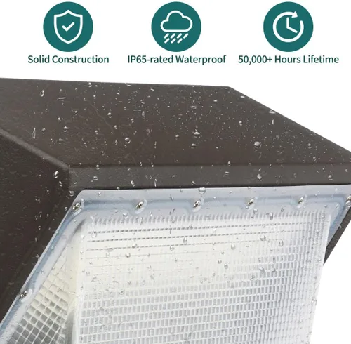 Vista 3 de Kadision Paquete de pared LED de 100 W con fotocélula del atardecer al amanecer, 13000 lm (equivalente a 350 W MH) 5000 K 100-277 V, paquete