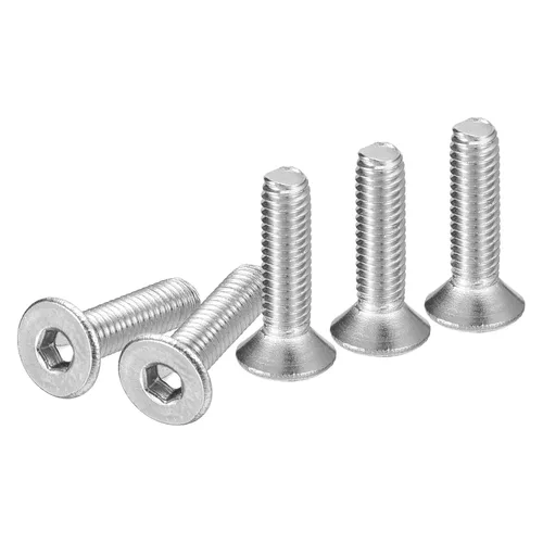 Vista 14 de DTGN Tornillos de cabeza plana con tuerca de vaso hexagonal M3-0.5 x 6 mm, paquete de 100, tornillos de cabeza plana con tuerca hexagonal de acero
