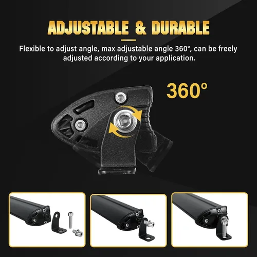 Vista 6 de SKYWORLD 2 X 4 Pulgadas 15W Barra de Luz LED de Una Sola Fila de Bajo Perfil Ultra Delgada, Mini Foco, Luces de Conducción Todoterreno, Luces LED
