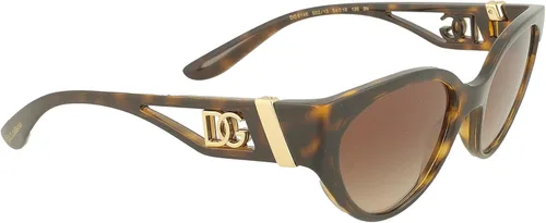 Vista 5 de Dolce Gabbana DG 6146 50213 Havana - Gafas de sol de plástico ojo de gato lente degradado marrón