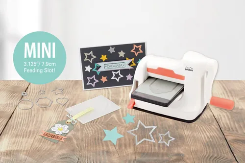 Vista 5 de Bira Craft Troquelado & Embossing Machine Combo, Mini máquina troquelada, ranura de alimentación de 3 1/8 "para papel de 3" y otros