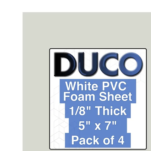 Vista 58 de Duco - Lámina de PVC expandida hecha en Estados Unidos de 1/8 de pulgada de grosor, paquete de 4 tableros de espuma de celda cerrada de 5 x 7 Negro