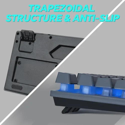Vista 7 de CHONCHOW Combo de teclado y mouse para juegos con retroiluminación LED de 104 teclas de tamaño completo, luz de teclado con cable USB, sensación