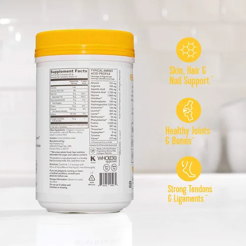 Vista 5 de Vital Proteins Polvo de péptidos de colágeno sin sabor 19.3 OZ Creamer Vanilla