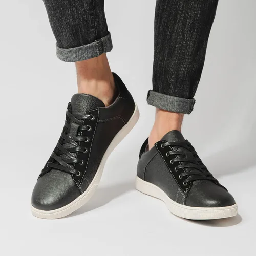 Vista 6 de Zapatos deportivos Oxford casuales para hombre, de cuero genuino, diseño de moda, zapatos bajos para caminar para hombres