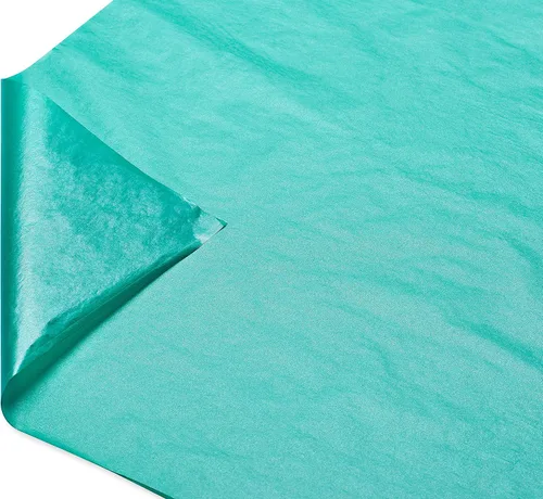 Vista 4 de Papyrus 8 hojas de papel de seda verde azulado para regalos, decoraciones, manualidades, bricolaje y más