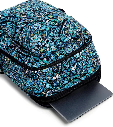 Vista 6 de Vera Bradley Mochila grande de algodón para mujer, Dreamer Paisley - Algodón reciclado
