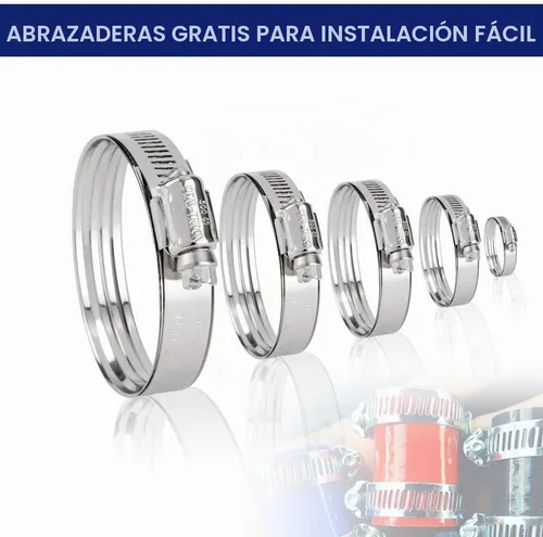 Vista 4 de PIT66 Kit de manguera de radiador de silicona, compatible con Mustang GT LX Cobra 5.0U 1986-1993 rojo con abrazaderas