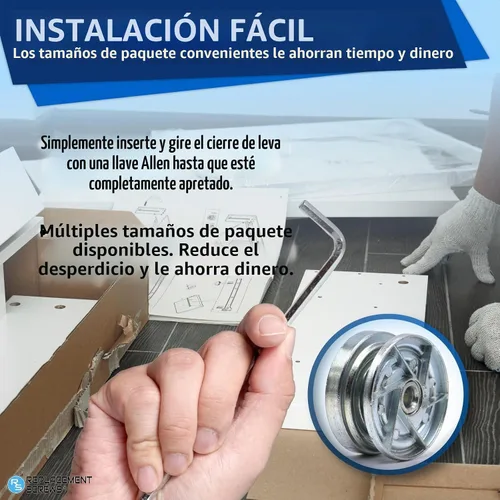 Vista 6 de ReplacementScrews Candados de leva para marco de cama compatibles con IKEA Part 114670 (MALM, SONGESAND, BRIMNES) (paquete de 1)