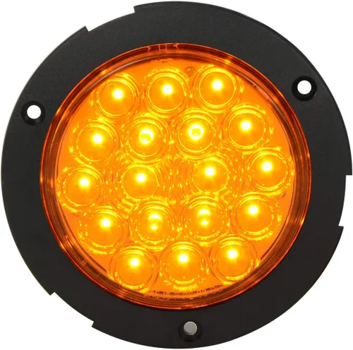 Vista 6 de GG Grand General 75870 Luz LED ámbar/ámbar (4" flota 18 brida montaje con bisel, 3 clavijas)