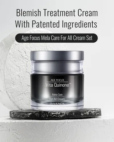 Vista 2 de ISA KNOX Age Focus Mela Care Cream Set (3.7 fl oz) - Crema hidratante para manchas oscuras de LG Beauty. Niacinamida, colágeno, vitamina B12
