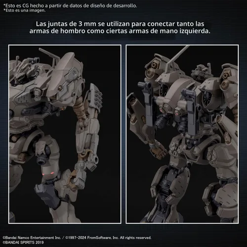 Vista 9 de Bandai Hobby - Armored Core VI Fires of Rubicon - #01 RaD CC-200 Orbiter Nightfall 30 MM 1/144 Kit