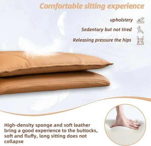 Vista 11 de Silla de oficina, cómoda silla de escritorio, silla giratoria de cuero, silla ergonómica para computadora con reposabrazos, silla de escritorio