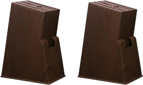 Vista 10 de Mobestech Vajilla de madera para patrón de estante afilado de cubiertos para el hogar Cortador Bloque estable Estante de madera de imitación