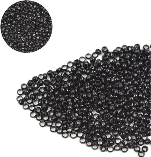 Vista 15 de Extensiones de cabello con microeslabones de 0.118 pulgadas, cuentas de micro anillos de cobre, nano cuentas para extensiones de cabello
