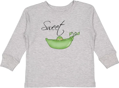 Vista 8 de inktastic Sweet Pea Toddler Long Sleeve T-Shirt 0020 Blanco