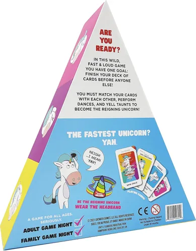 Vista 4 de Reigning Unicorns, juego de cartas de unicornio gritando, divertido y rápido juego de fiesta para adultos noche de juego, lo mejor para niñas, niños