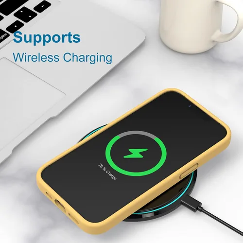 Vista 265 de Funda de silicona líquida compatible con iPhone 12 Pro Max 6.7 pulgadas, funda de gel de protección completa con forro de microfibra, funda