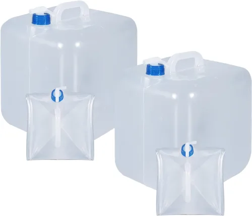Vista 7 de 2 Pack Collapsible Water Container with Spigot, Foldable Cube Water Jugs Portable Water Storage for Outdoors Camping Hiking Disaster Preparedness &