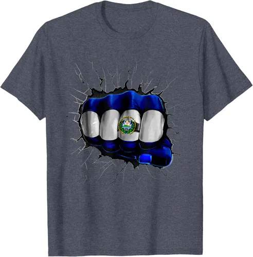 Vista 14 de Camiseta Salvadoreña Bandera de El Salvador