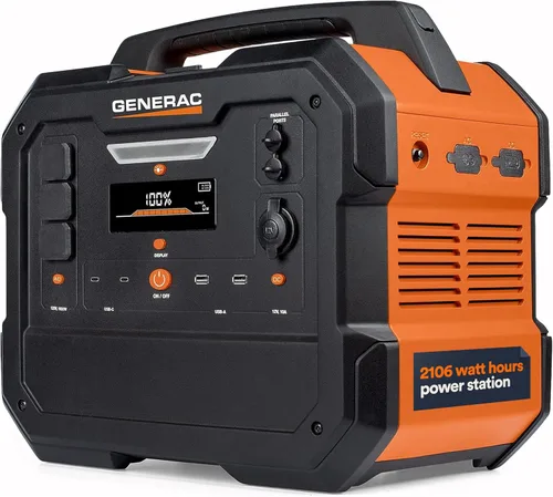 Vista 5 de Generac Panel solar de 100 vatios, naranja y negro