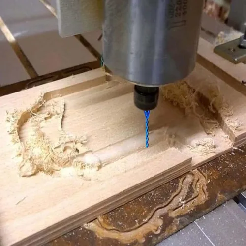 Vista 6 de Broca de enrutador CNC, 3 flautas de 1/8 de pulgada de diámetro de corte de 1/4 pulgadas, mango de 1/4 pulgadas, molino de extremo de carburo sólido