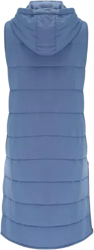 Vista 4 de Abrigo grueso para mujer, talla grande, cálido, con cremallera, de punto, manga larga, con capucha, abrigo largo con bolsillo