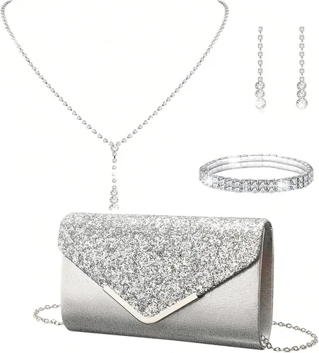 Vista 2 de LETODE Bolsos de mano para mujer, bolsos de noche y embragues para mujer, bolsos de sobre, bolsos de fiesta, baile de graduación, bolso de boda