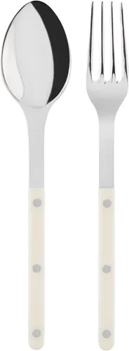 Vista 8 de SABRE PARIS - Juego de 2 piezas para servir - Colección Bistrot - Tenedor grande y cuchara grande - Acero inoxidable y nailon - Apto para Negro