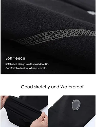 Vista 6 de LIUHUO Pantalones de patinaje artístico sobre hielo, chaqueta para niñas, leggings de forro polar rosa y negro, pantalones elásticos, trajes