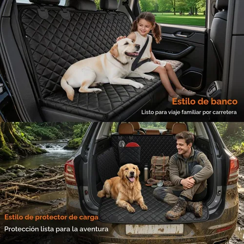 Vista 5 de URPOWER Funda de asiento para perro, hamaca 100% impermeable, 600D, resistente, a prueba de arañazos, antideslizante, duradera, suave