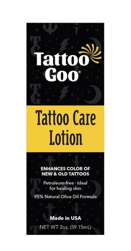 Vista 6 de Tattoo Goo Loción para el cuidado del tatuaje, 2 oz, alivia la picazón y la irritación, hidrata y conserva el color, hidratante no graso, loción