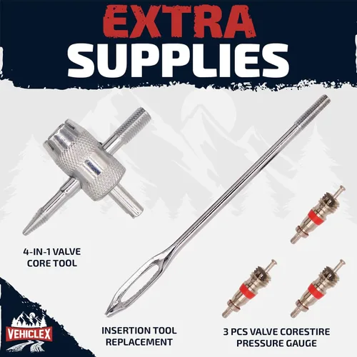 Vista 4 de Kit de reparación de neumáticos Vehiclex para tapones y parches con herramientas con mango de aluminio - Kit de emergencia con alicates en bolsa