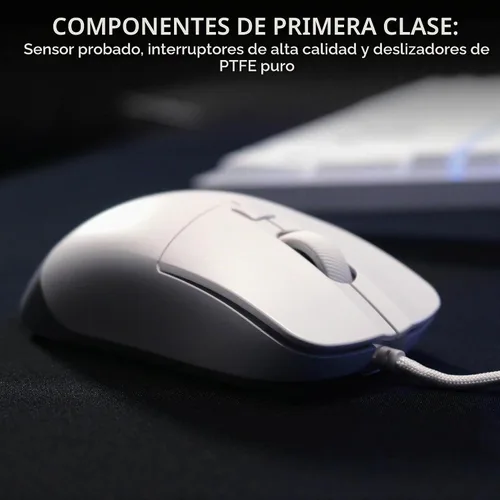 Vista 3 de M50 Mouse de Juegos con Cable (Con Cable, Blanco)