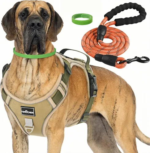 Vista 7 de Arnés para perro sin tirones de tamaño pequeño, arnés para pasear perro negro, chaleco reflectante Oxford de servicio y asa de fácil control
