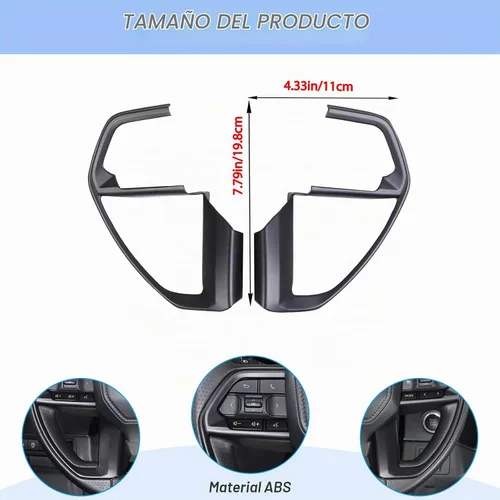 Vista 3 de Marco de botón de dirección para Toyota Tundra/Sequoia 2022+ y Tacoma 2024+ Negro mate