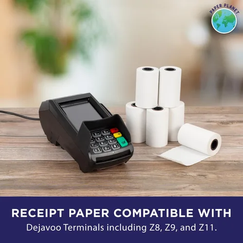 Vista 3 de PaperPlanet Papel de recibo para Dejavoo P1 P3 P8 QD1 QD2 QD4 Z8 Z9 30