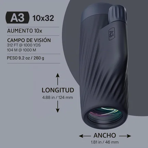 Vista 2 de Bushnell A3 10x32 Monocular Cielo Capitán Azul