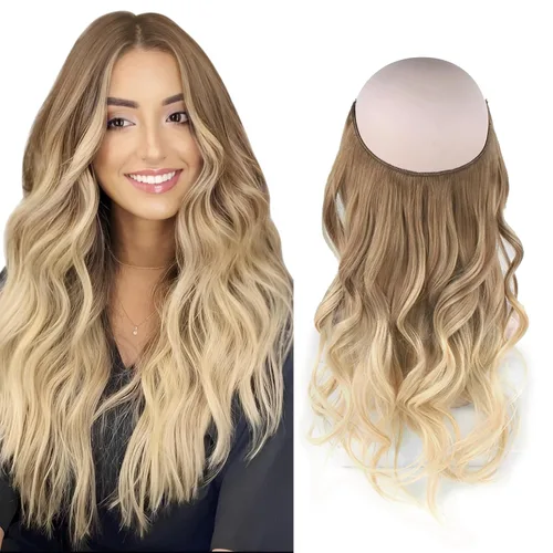 Vista 37 de Sassina Extensiones de Cabello con Alambre Invisible Cabello Humano Real con Alambre Transparente Tamaño Ajustable Clips Seguros Naturales Liso