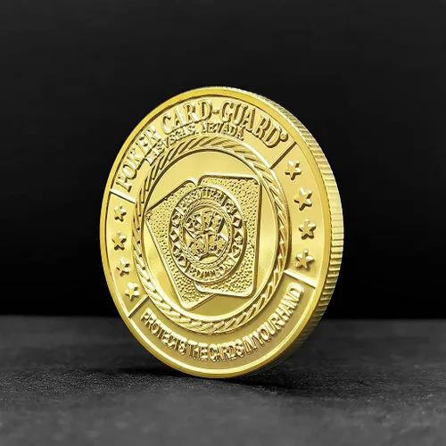 Vista 2 de LuluCircle Guardia de póquer, Pesos para póquer, Regalos de póquer para hombres, Protector de tarjeta de póquer, Accesorios de póquer, Monedas